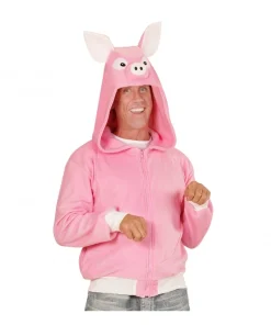 WIDMANN Polaire Avec Capuche Tête De Cochon Pour Adulte -Halloween Soldes Boutique polaire avec capuche tete de cochon pour adulte 2