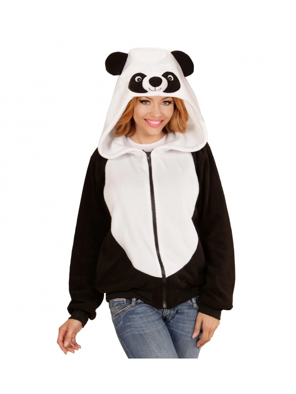 WIDMANN Polaire Avec Capuche Tête De Panda Pour Adulte 2 WIDMANN Polaire Avec Capuche Tête De Panda Pour Adulte – Image 2