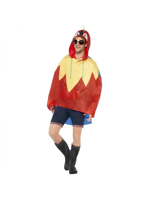 Smiffys Poncho Party Imperméable Perroquet 2 Smiffys Poncho Party Imperméable Perroquet – Image 2