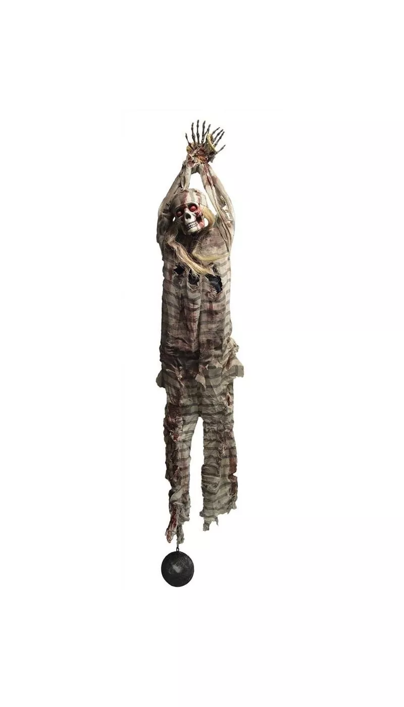 Prisonnier Squelette Avec Lumière En PVC Halloween - 210 Cm 1 Prisonnier Squelette Avec Lumière En PVC Halloween - 210 Cm