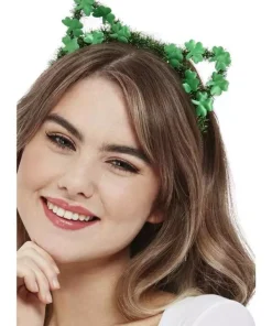 Smiffys Serre-tête Chat, Vert Pailleté - Saint-Patrick