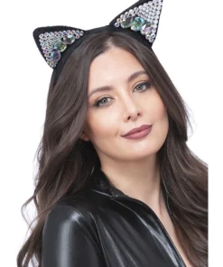 Smiffys Serre Tête De Chat Sexy Femme Avec Strass