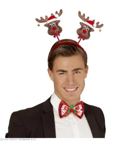 WIDMANN Serre-Tête Renne De Noël Brillant Avec Clochettes -Halloween Soldes Boutique serre tete renne de noel brillant avec clochettes 2