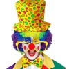 WIDMANN Set Clown Adulte Chapeau Et Nœud Pap Jaune à Pois