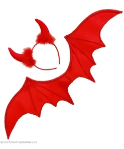 WIDMANN Set Diable Rouge (ailes Et Serre-têtes Cornes)