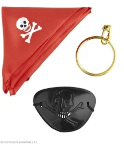 WIDMANN Set Pirate (bandana, Cache-oeil, Boucle D'oreille)