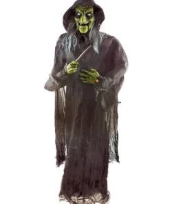 ESPA - Funny Fashion Sorcière Animée En PVC De 180cm Avec Lumière, Son Et Mouvement