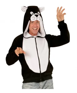 WIDMANN Veste Polaire Avec Capuche Tête De Chat Adulte -Halloween Soldes Boutique veste polaire avec capuche tete de chat adulte 3