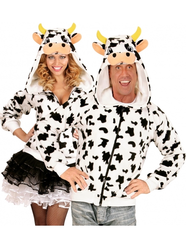 WIDMANN Veste Polaire Avec Capuche Tête De Vache Pour Adulte 1 WIDMANN Veste Polaire Avec Capuche Tête De Vache Pour Adulte